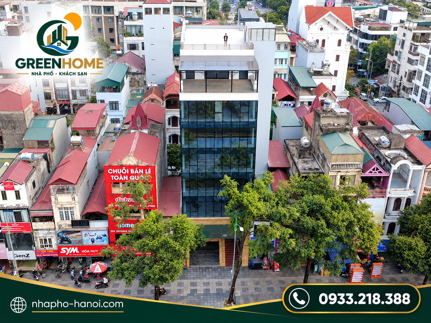 Bán Tòa Văn Phòng Hạng A 319 Quang Trung – Hà Đông | 2 Mặt Phố Quang Trung & Lý Thường Kiệt | 216m² × 9 Tầng, MT 8.8m Nở Hậu 12m
